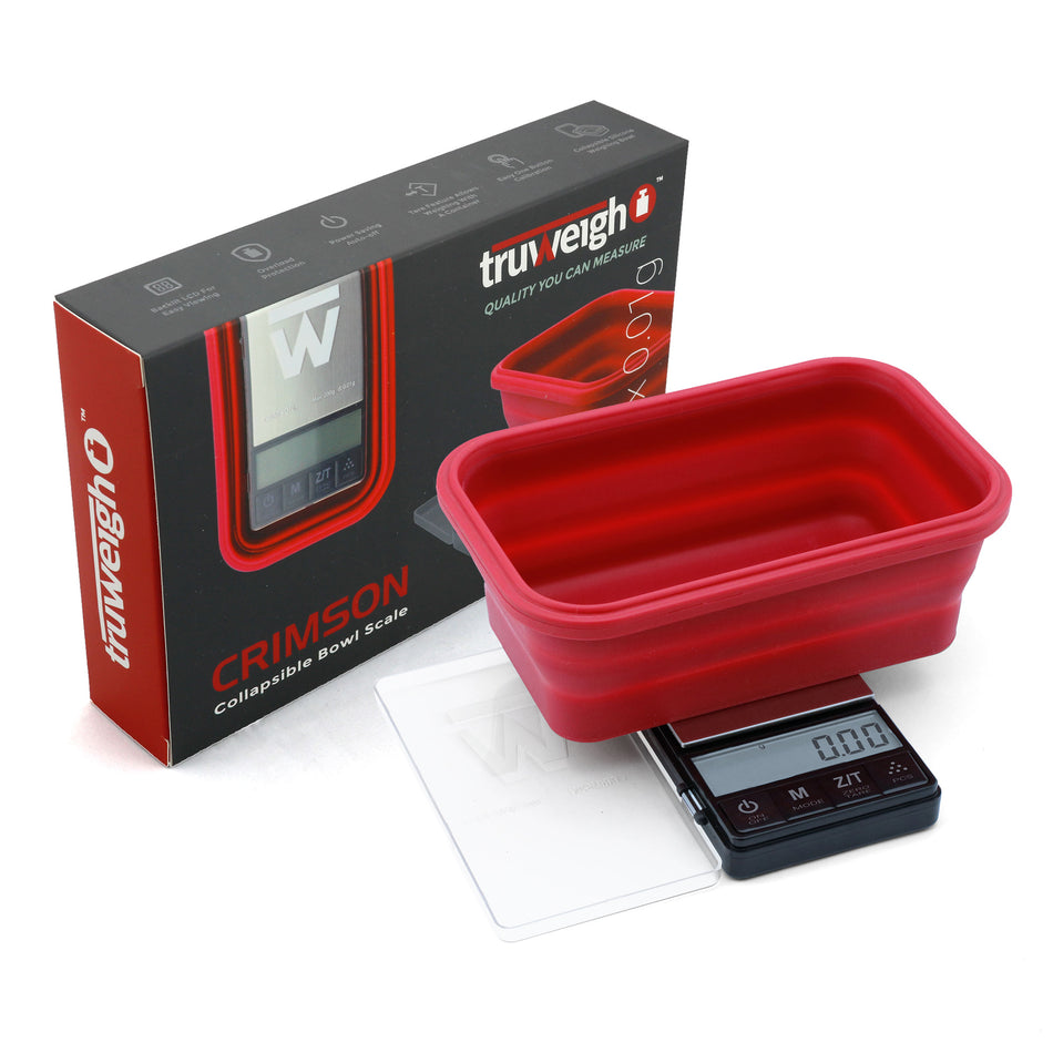 Truweigh Crimson Collapsible Bowl 200G X 0.01G - Black / Red Bowl
