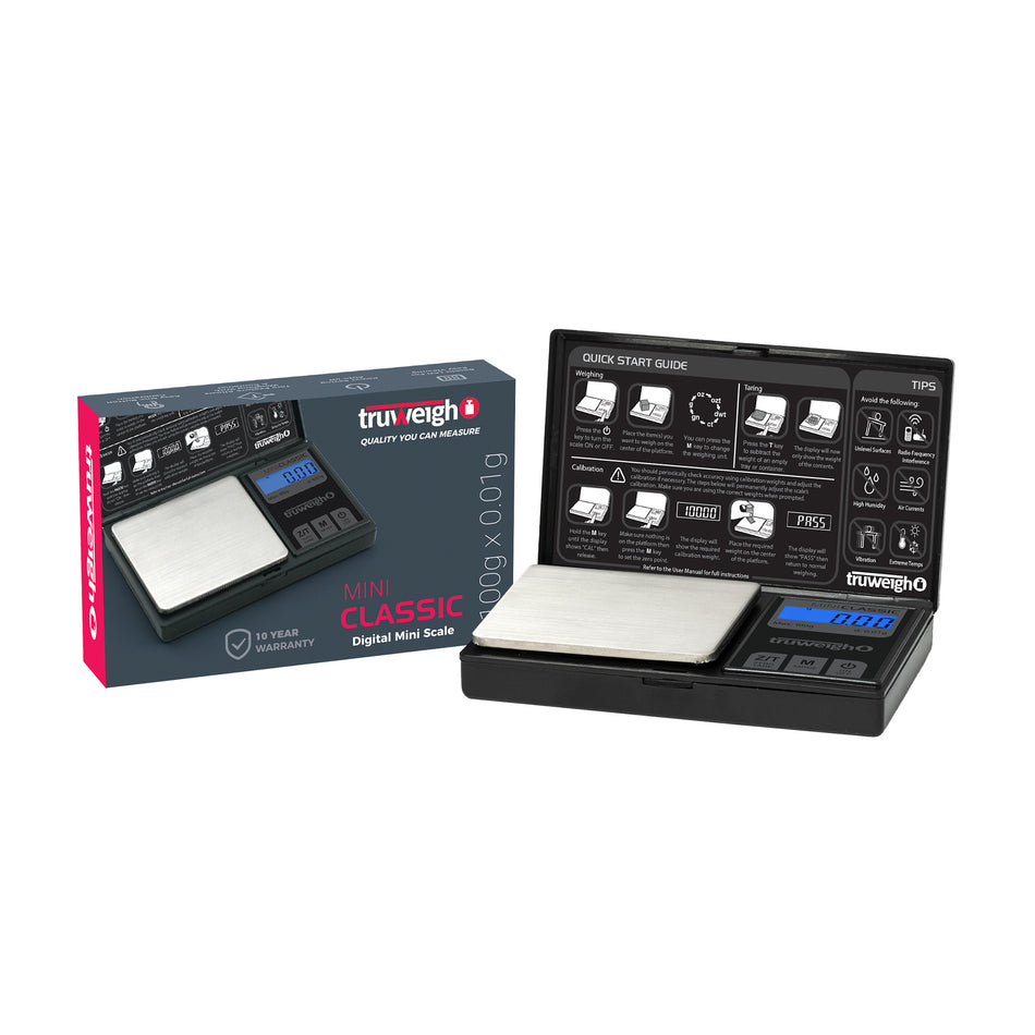 Truweigh Mini Classic Scale - 100g x 0.01g - Black