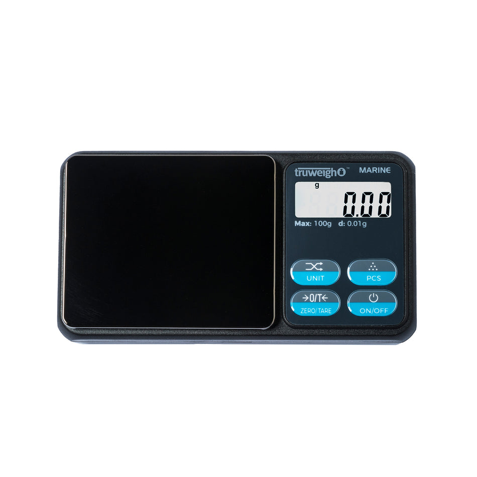 Truweigh Marine IP65 Rated Washdown Miniscale - 100g x 0.01g / Black