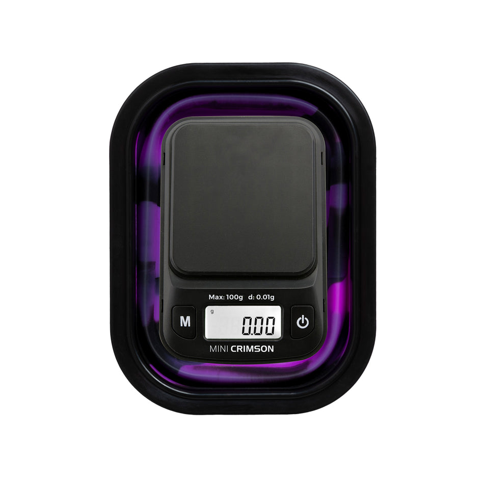 Truweigh Mini Crimson Scale Collapsible Bowl - 100g x 0.01g - Black / Purple