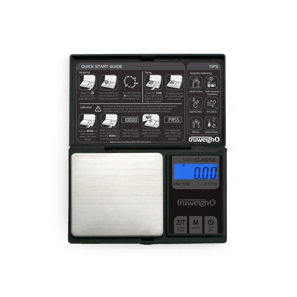 Truweigh Mini Classic Scale - 100g x 0.01g - Black
