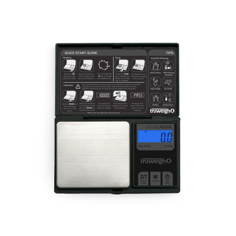 Truweigh Mini Classic Scale - 600g x 0.1g - Black
