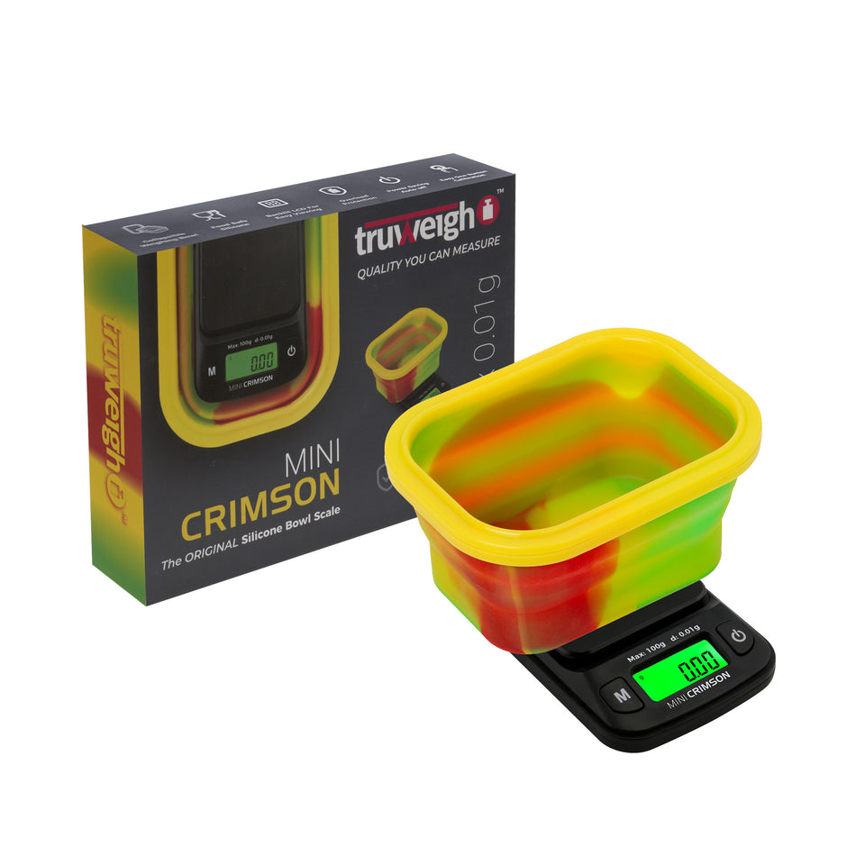 Truweigh Mini Crimson Scale Collapsible Bowl - 100g x 0.01g - Rasta