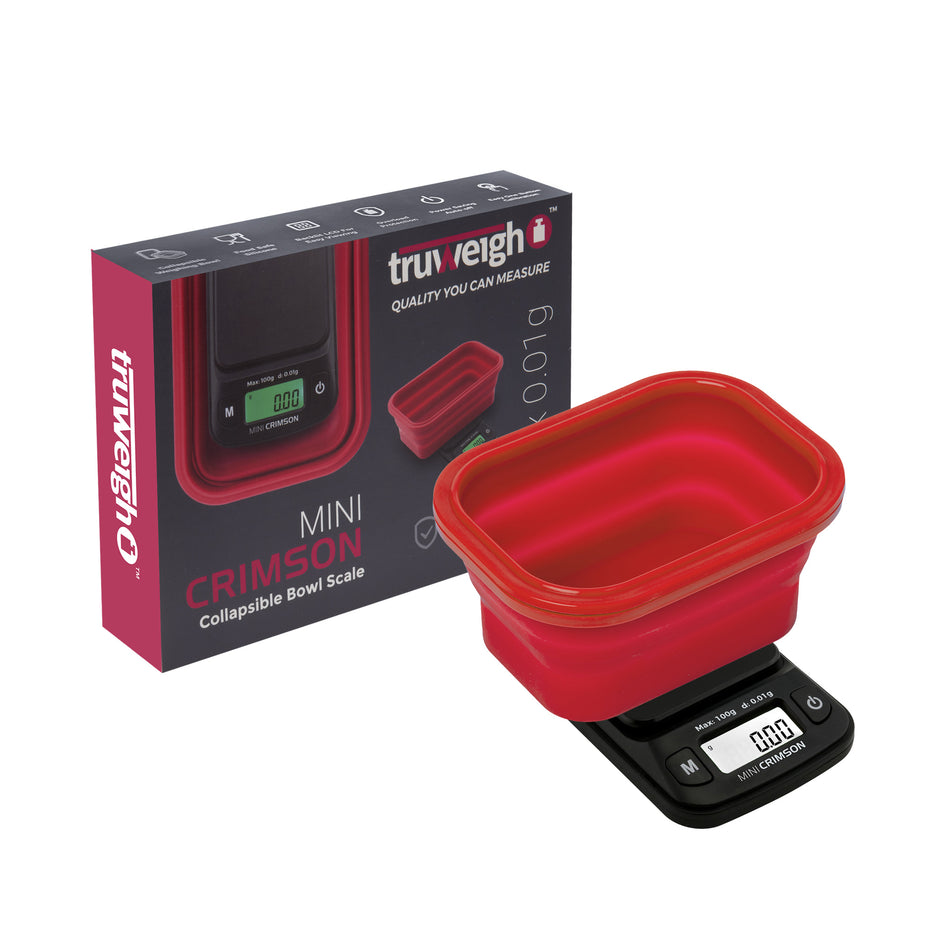 Truweigh Mini Crimson Collapsible Bowl 100G X 0.01G - Red