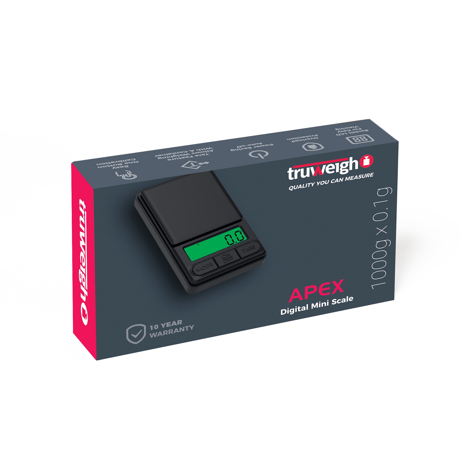 blayn T2 MINI 58ｍｍタイプ Truweigh APEX Digital Mini Scale - 1000g x 0.1g - Black