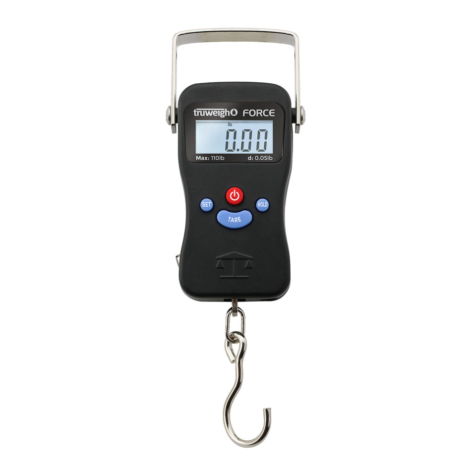 Truweigh Force Digital Hanging Scale - 110lb x 0.05lb - Black