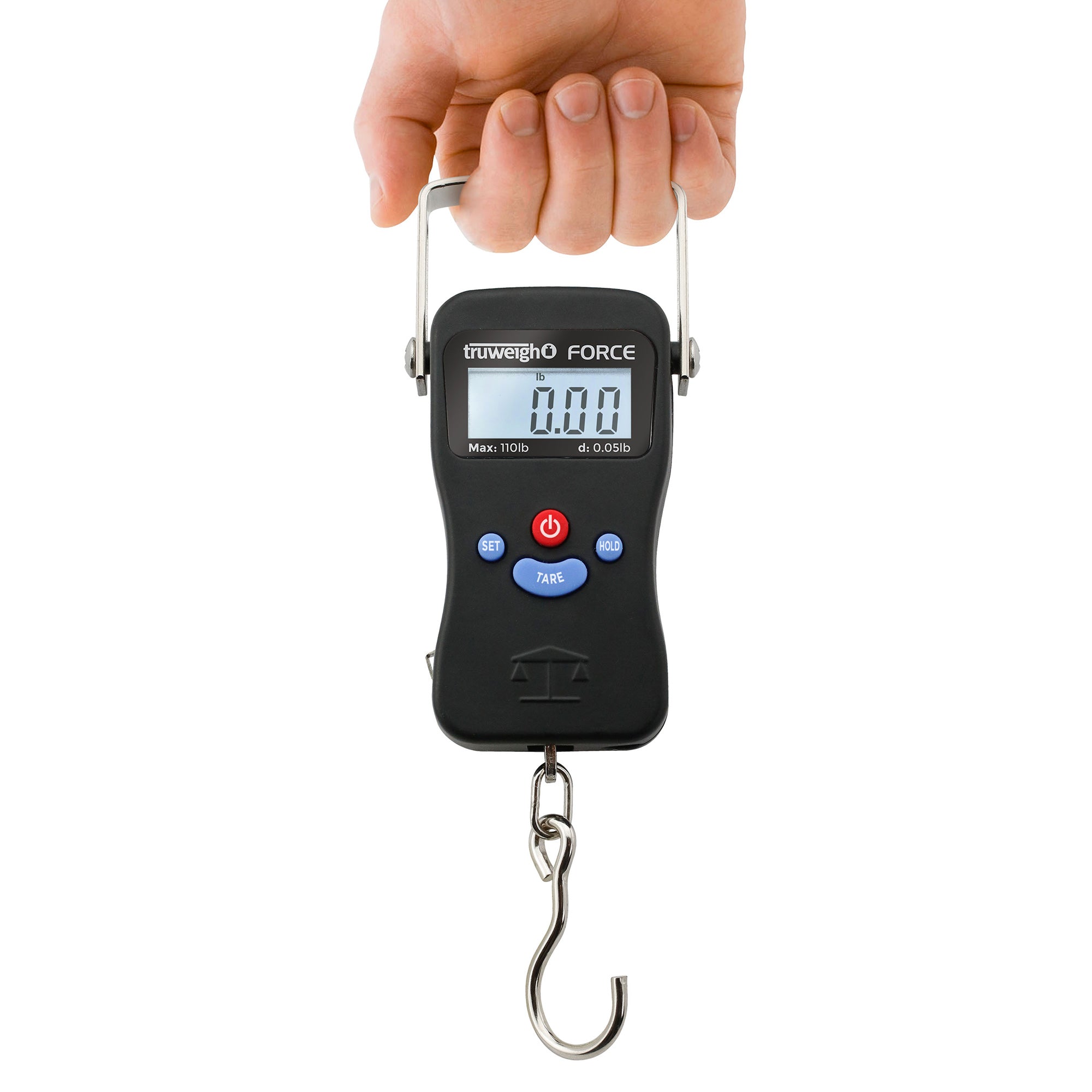 Truweigh Force Digital Hanging Scale w/ Hook - 110lb x 0.05lb - Black