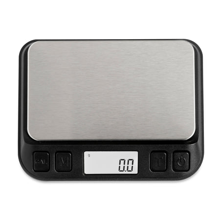 The 600g Truweigh Zenith digital mini scale is turned on without the weighing tray