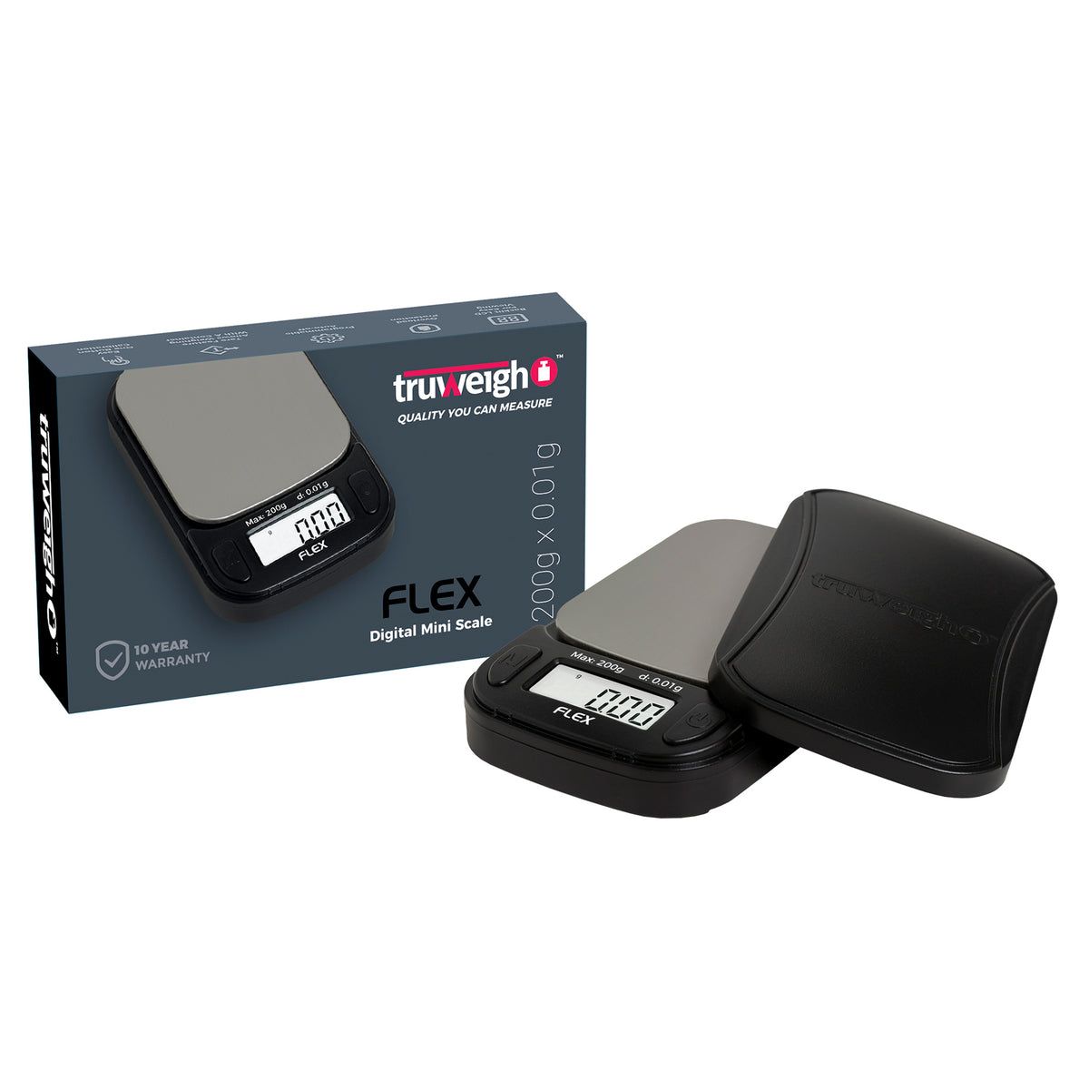 Truweigh Flex Mini Scale – 200g x 0.01g - Black