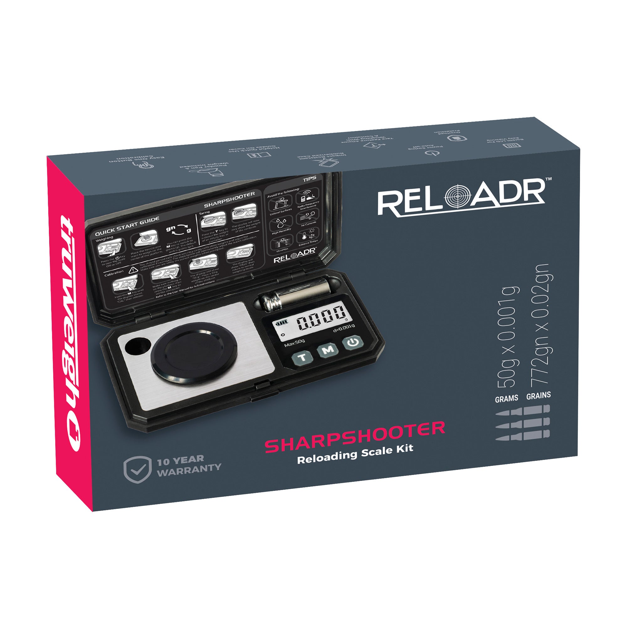 Sharpshooter V2 Digital Reloading Kit 50g X 0 001g Truweigh sharpshooter-v2-digital-reloading-kit-50g-x-0-001g-truweigh