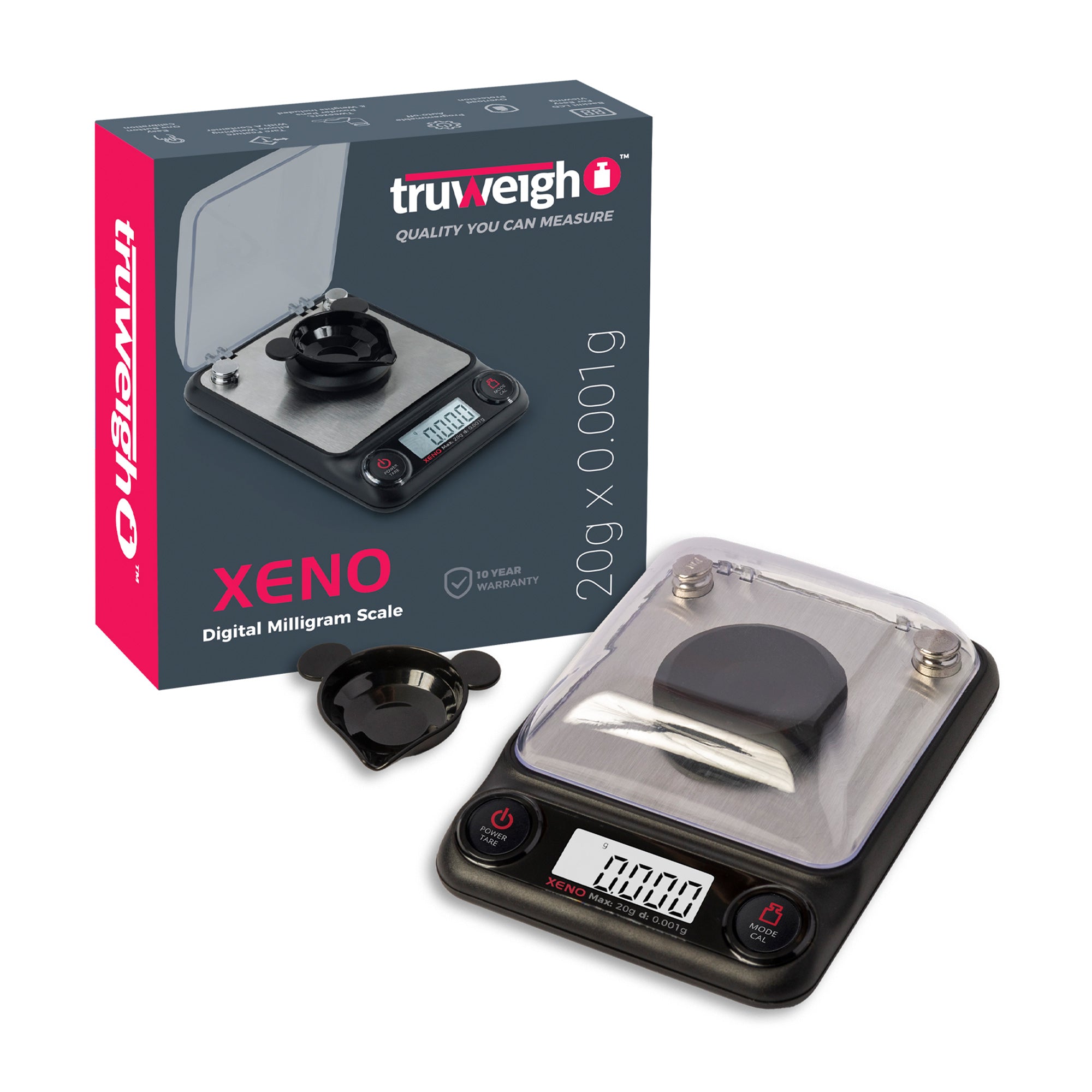 Truweigh Xeno Digital Milligram Scale 20g x 0.001g (1mg) - Black