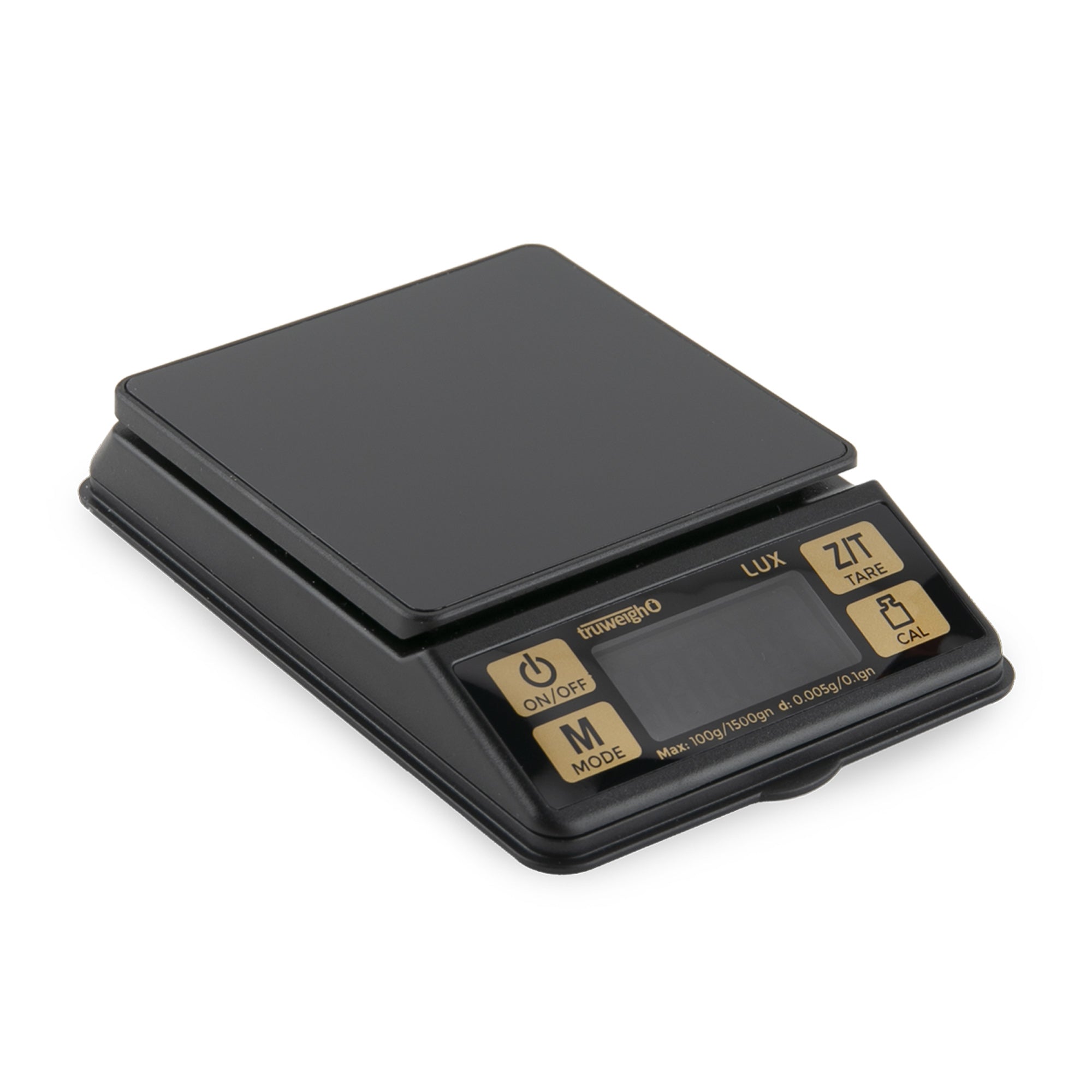 Truweigh Lux Digital Mini Bench Scale - 100g X 0.005g - Black & Steel