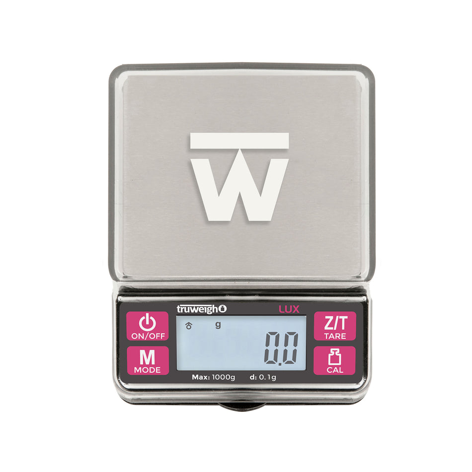 Truweigh Wave Waterproof Digital Scale (1000g x 0.1g Black) -  Washdown IP65 Protection - Waterproof Food Scale - Scientific Digital Scale  - Digital Kitchen Scale - Baking Scale: Home & Kitchen