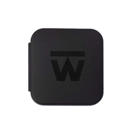 The black Truweigh Note pocket scale is shown closed