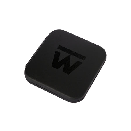The black Truweigh Note pocket scale is shown closed on an angle
