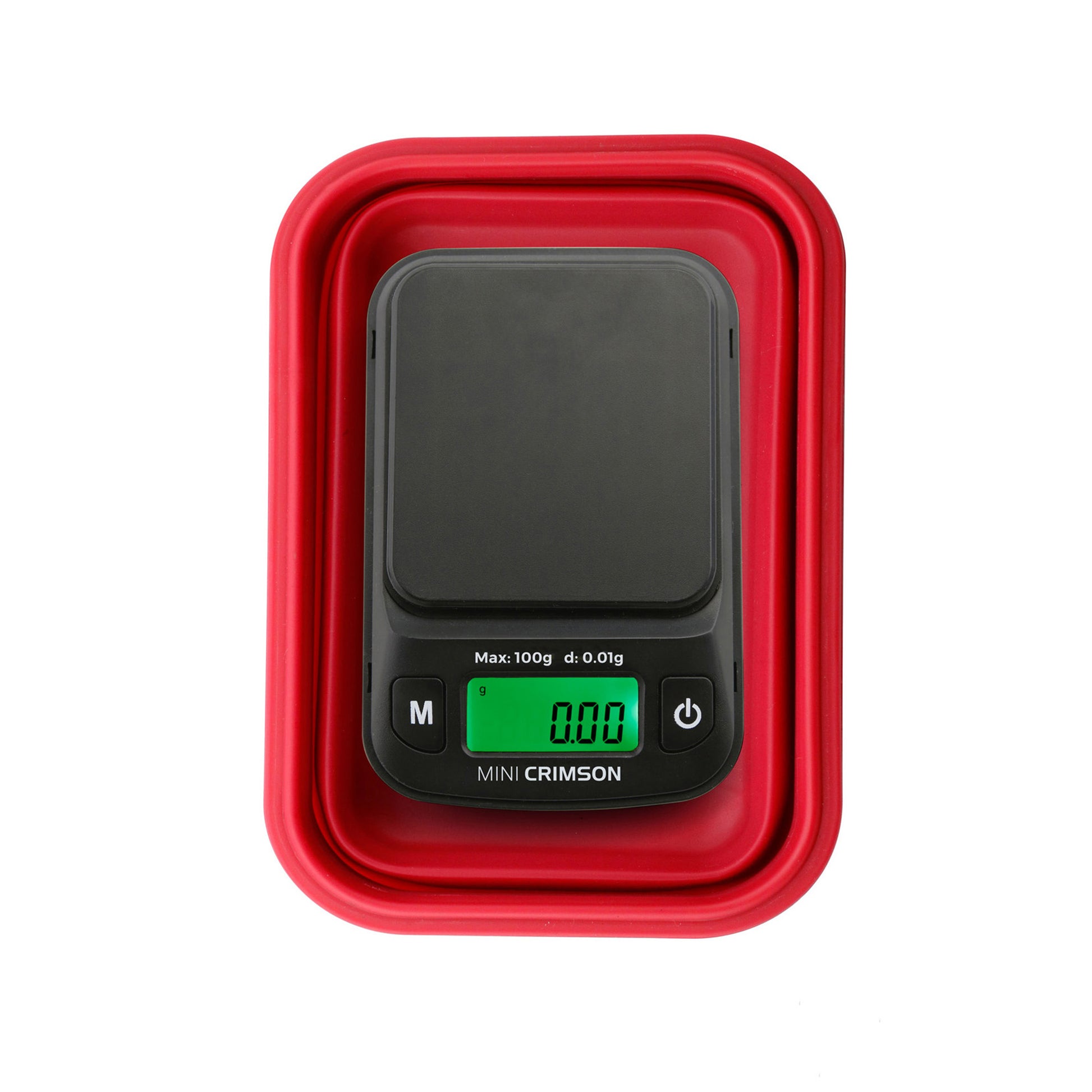 Truweigh Mini Crimson Collapsible Bowl Digital Scale - 100g x 0.01g