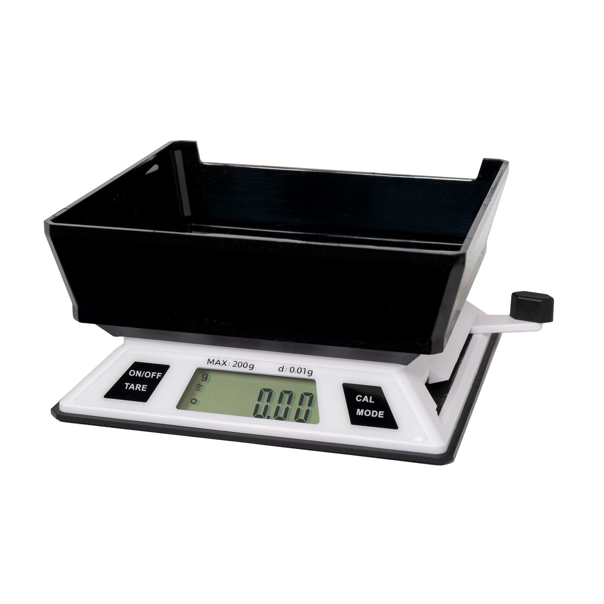 The Truweigh ECO Kinetic Energy scale is turned on with the weighing tray on top